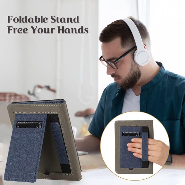 Чохол для Kindle Paperwhite 5/6/7/12 (2012-2024) MOKASE з підставкою та кишенькою, Pine Green