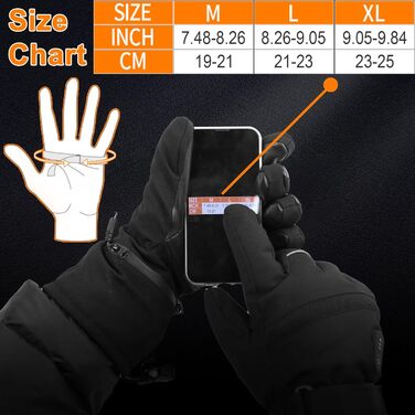 Гірськолижні рукавички з підігрівом Gokozy для чоловіків та жінок, 5000mAh акумулятор, 3 режими нагріву, для зимових видів спорту та походів, подарунок на Різдво та День подяки, розмір M, для холодної погоди