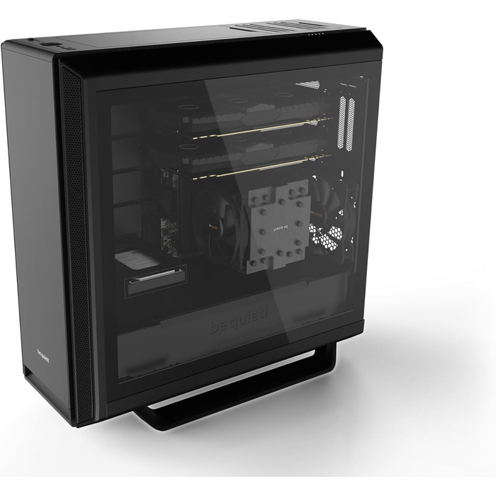 be quiet! Silent Base 802 Window: Чорний корпус ПК з 2 вентиляторами Pure Wings 2 та підтримкою радіаторів до 360 мм, 3-рівнева система керування вентиляторами