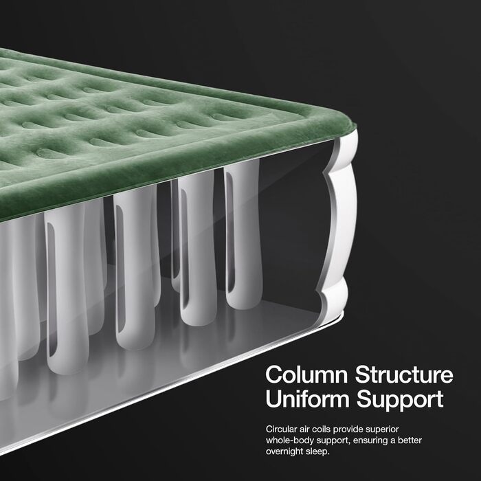 Надувний матрац для 2 осіб 203x152x40 см з електричним насосом, самонадувний, для дому