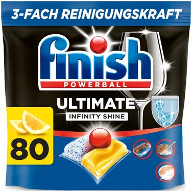 Таблетки для посудомийної машини Finish Ultimate Infinity Shine Citrus, економ-упаковка, 80 шт.