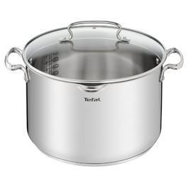 Каструля традиційна Tefal Duetto+ 10,1 л, нержавіюча сталь, 28 см, з антипригарним покриттям