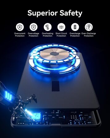 Power Bank Kuulaa Ultra Slim Magsafe 10000mAh з USB-C 20W PD, бездротова зарядка для iPhone 16/15/14/13/12