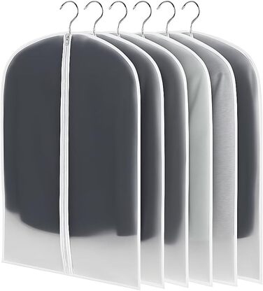 Набір мішко-органайзерів для одягу CNMTCCO, 6 шт., 60x100 см, прозорі, захист від пилу та вологи