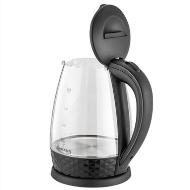 Скляний електрочайник Lehmann LHOEK-2220C 2л, 2200W з підсвіткою та декорованим цоколем