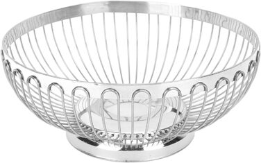Ніжний Фруктовий Кошик з Нержавіючої Сталі, 20 см - Сучасний Дизайн для Фруктів, Овочів та Хліба