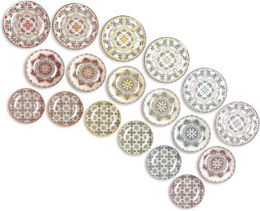 Сервіз Excelsa Roma, 18-ти частинний, порцеляна, багатокольоровий