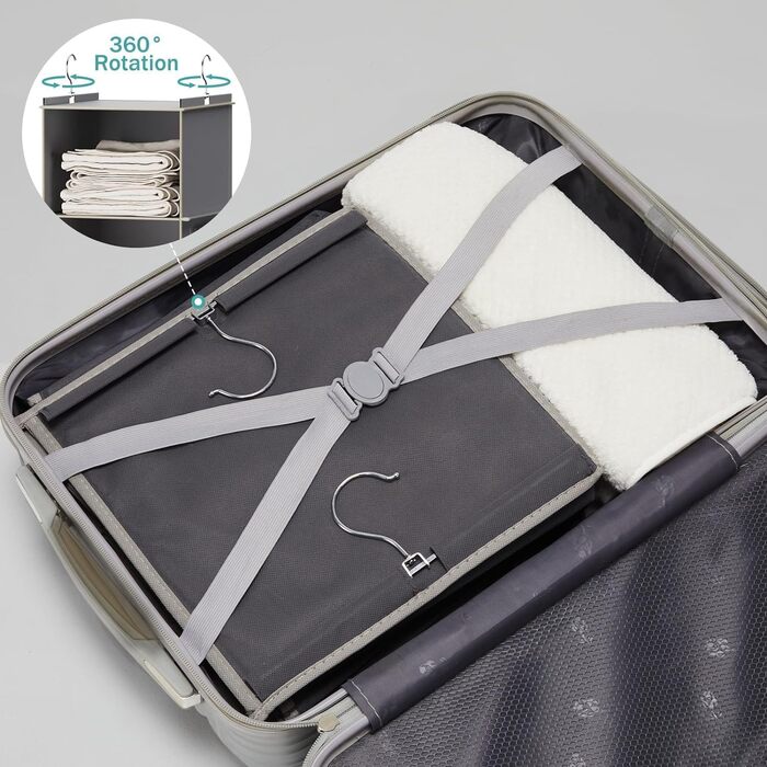 Органайзер для шафи Youdenova з 6 відділеннями, сірий. Міцний, з МДФ-панелями та бамбуковими опорами. Система організації простору в шафі.