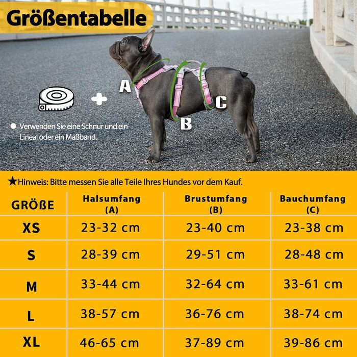 Шлейка для собак Huntboo, безпечна та витривала, з світловідбиваючими елементами та м'якою ручкою, регульована жилетка для маленьких собак, для прогулянок та тренувань (Рожева, S)