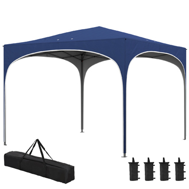 HOMCOM Carry Bag & Sandbag Oxford Blue with Steel Reinforcement, ideal for outdoor activities & sports