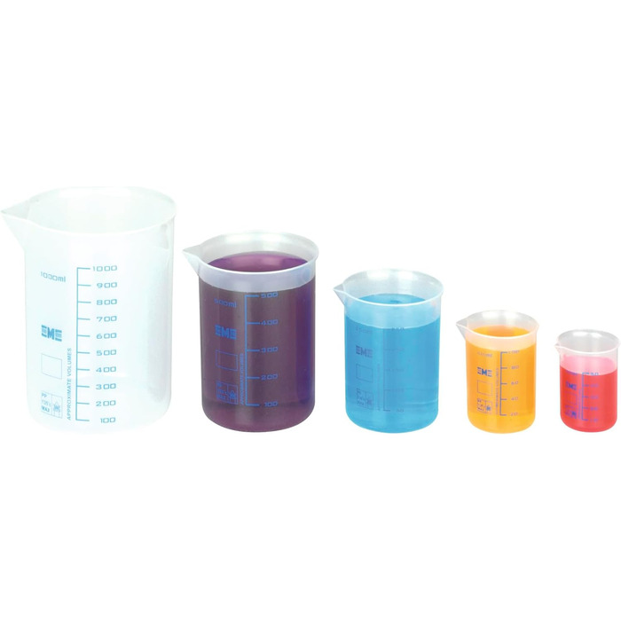 Betzold - Measuring Cups with ml Scale, 1000ml, 500ml, 250ml, 100ml, 50ml - Measuring