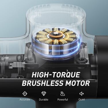 Масажер OPOVE M3 Pro 2 - професійний масажний пістолет з LED-дисплеєм, 2500 обертів/хв, для зняття м'язового болю, колір: чорний