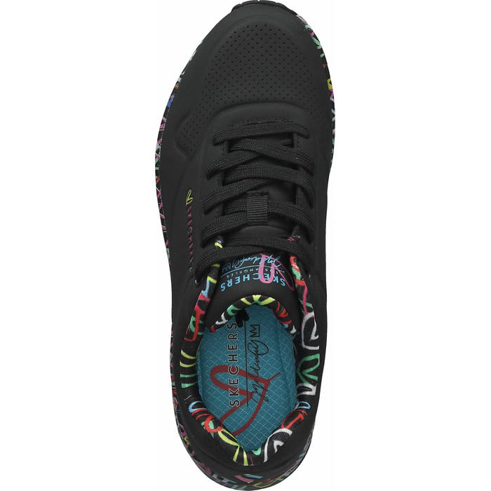 Дитячі кросівки Skechers 155506, чорний колір, підошва Durabuck, вставки з кольорової сітки