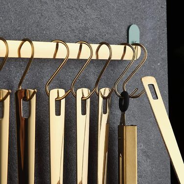 Kyraton Gold Kitchen Utensil Set, 37-Piece Stainless Steel Kitchen Helper Set with Titanium Plating, Kitchen Tool Set with Utensil Holder, Cooking Spoon Set Dishwasher Safe