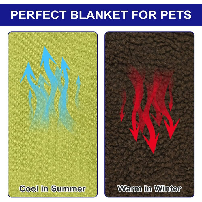 Килимок для собак Outdoor водонепроникний 100x70 см, миючий, для подорожей та кемпінгу, з сумкою та видаленням шерсті, теплий, великий, для собак та котів (зелений, вовна)