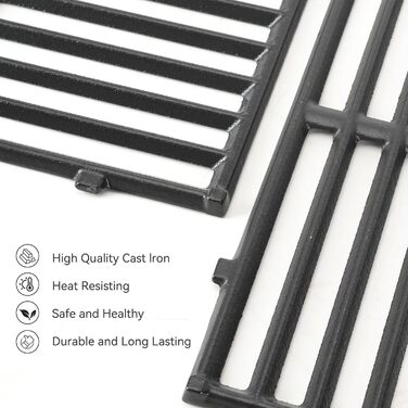 Решітка для гриля Weber Genesis 300 серії Onlyfire, емальований сталь, заміна 7524/7528, 49,5x32 см