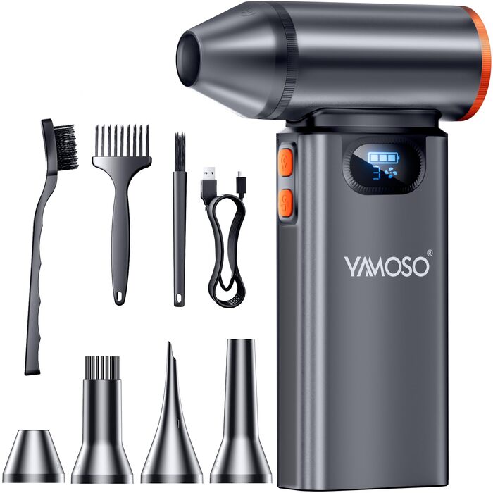 Електричний пилосос для повітря Metall Air Duster 180000RPM з акумулятором 8000mAh, 4-ступенева регулювання, для ПК, клавіатури, авто та відпочинку на природі