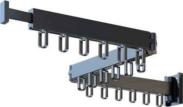 Складаний сушильник для білизни Honeyhouse з кріпленням до стіни, чорний