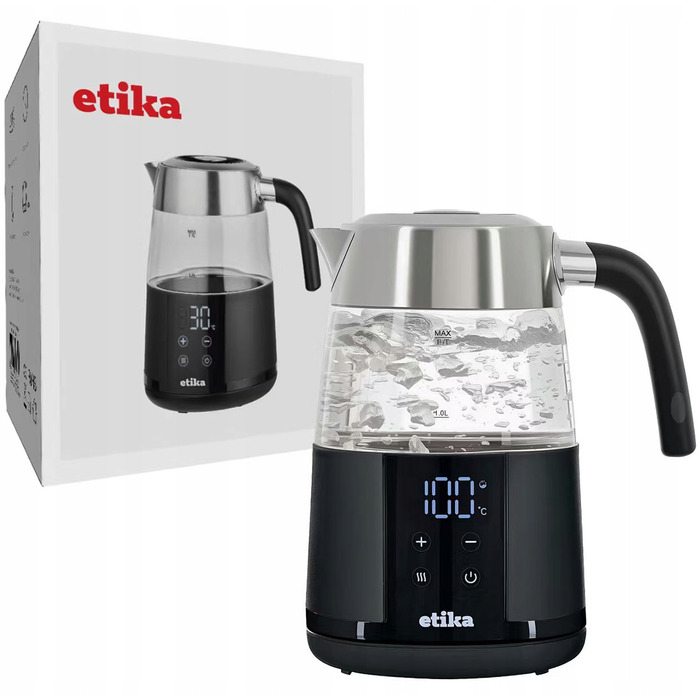 Електричний чайник Etika ET09/C, 2200 Вт, 1,7 л, чорний