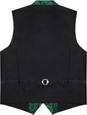 Чоловіча жилетка DiBanGu з візерунком пейслі, комплект 7 предметів: жилетка, краватка, метелик, реверсна голка, для весілля, смокінгу, костюма, 3XL, смарагдово-зелений