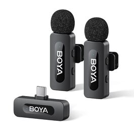 BOYA BY-V20 Бездротовий мікрофон-петличка для смартфона, iPhone, Android, USB-C, 48 КГц/16 біт, 9 годин роботи, шумозаглушення