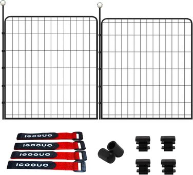 Клітка для собак на 81,3 см, портативна, з металу, для дому та вулиці, з додатковими пластинами