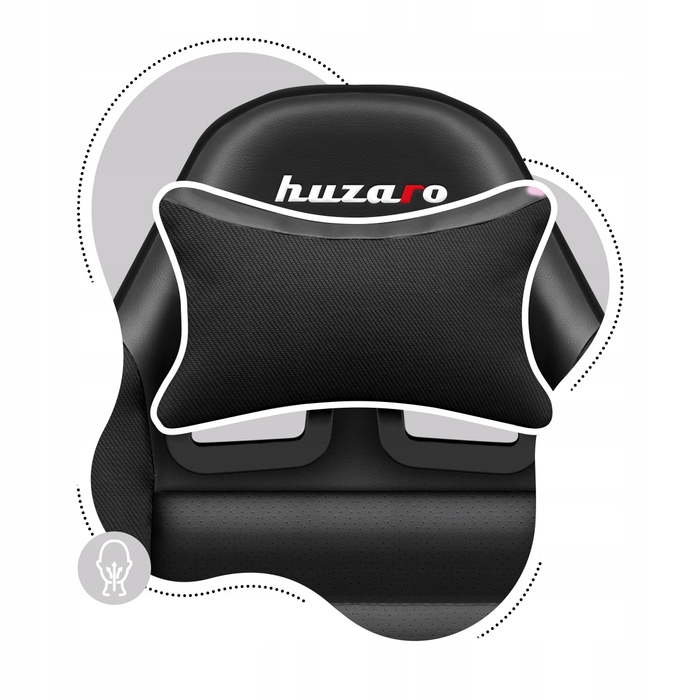 Ігрове крісло Huzaro Ranger 6.0, штучна шкіра, чорне