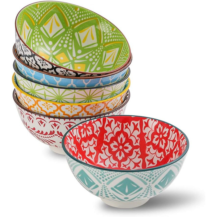 Набір мисок для мюслі, супу, салату з порцеляни (6 шт., 700 мл)