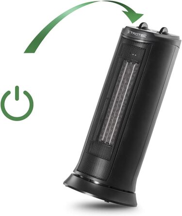 Обігрівач керамічний Trotec TFC 19 E - 1200/2000 Вт, термостат, осциляція 70°, для приміщень 24-60 м²