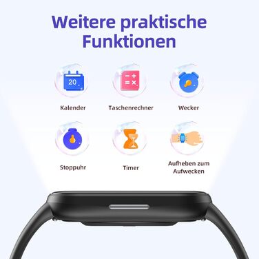 Дитячий розумний годинник Parsonver, 1.69' - фітнес-трекер з пульсометром, монітором сну, IP68, 20 спортивних режимів, для дітей 6-12 років, чорний