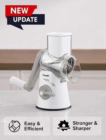 Трояк для овочів та сиру з 3 наборами ножів, білий. Ідеально для нарізки овочів, сиру, горіхів. 5 ножів