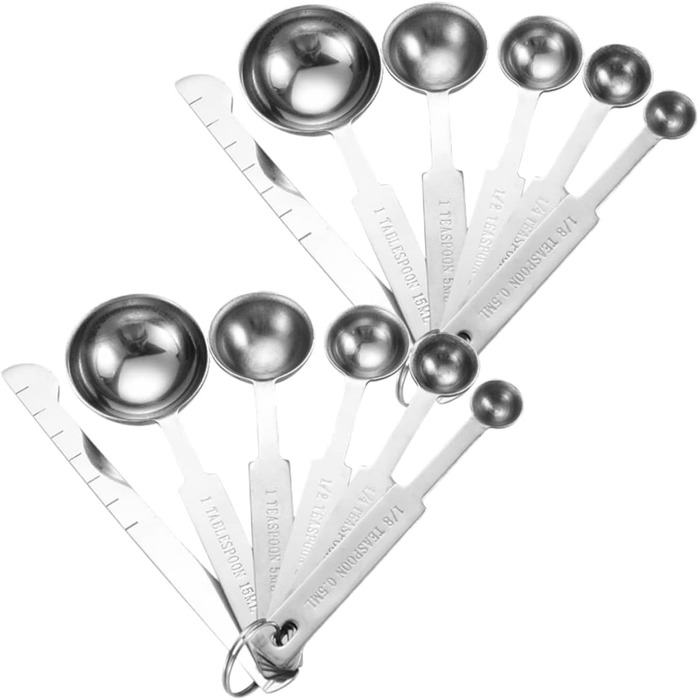 4-piece measuring spoon set for baking, tablespoons, measuring spoons, kitchen measuring cups for liquids, teaspoons, measuring spoons, tablespoons, measuring cups, set, beans.
