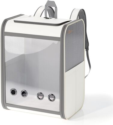 Рюкзак-переноска для котів та собак SWIHELP, сірий. Безпечний рюкзак-переноска для маленьких тварин, ідеальний для подорожей.