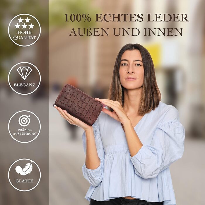 Lavalen® Women's Wallet Large - Leather - Large Women's Wallet - Large Women's Wallet RFID - Large Women's Wallet - Women's Wallet - Women's Leather Wallet - Women's Gift