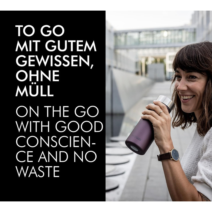 Термокружка THERMOcafé by THERMOS TC 0,5 л, нержавіюча сталь, ізоляція, для кави з собою, не протікає, 9 год гаряча & 18 год холодна, можна мити в посудомийній машині, без BPA (Green Mat, 350 мл)