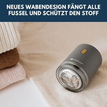 Електричний видалення ворсу для одягу: компактний, портативний, USB-зарядка, подвійний захист, сірий Chicago