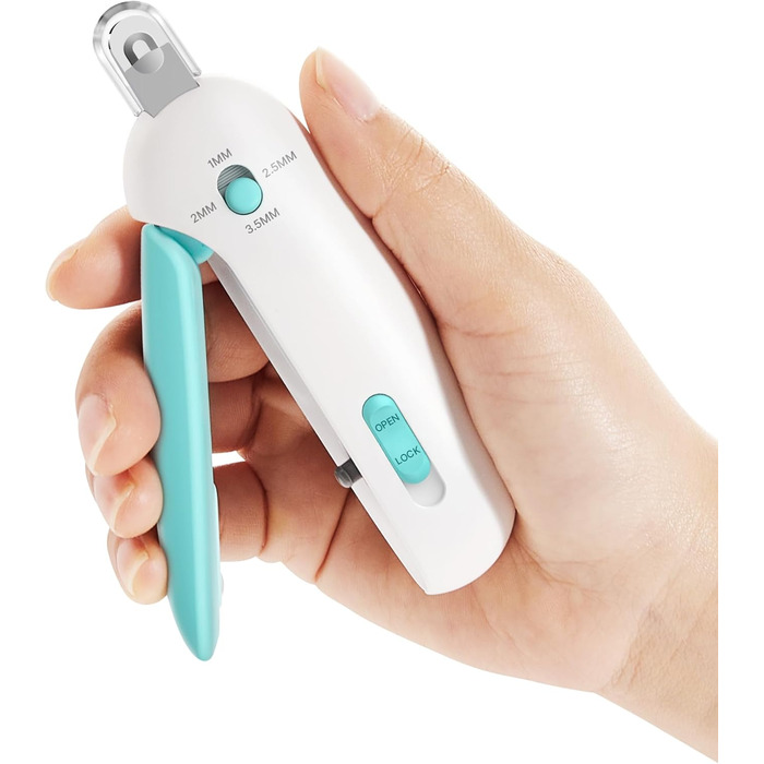 Ножиці для кігтів котів Potaroma з регульованим отвором 3 розмірів та інтегрованим напильником | Безпечний обрізач кігтів для кошенят та домашніх котів | Обрізач кігтів без розбризкування