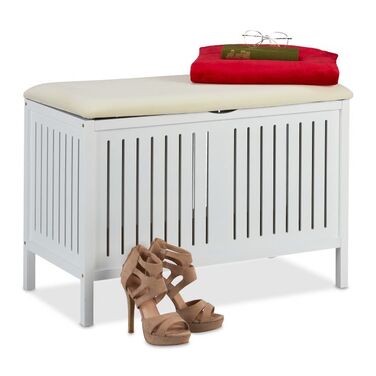 Relaxdays Padded Bench with Storage
