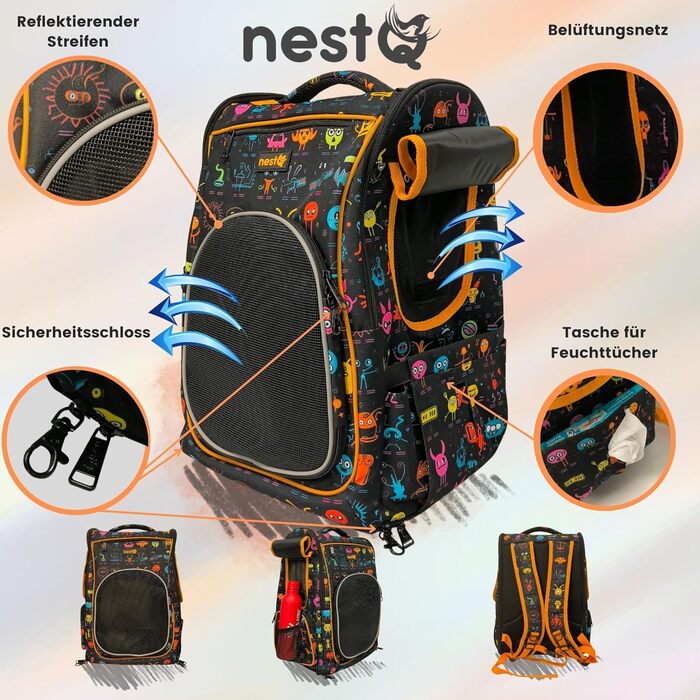 Рюкзак для собак та котів, до 5 кг, ергономічний, з вентиляцією, для подорожей (Помаранчевий)