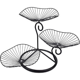 Багатоярусна корзина для фруктів та овочів CUKE2BEET, 3 рівні, чорна