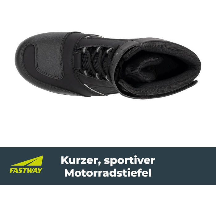 Моточоботи FAST WAY Touring 201 для чоловіків, CE сертифіковані, захист гомілки та перемикання передач, чорні, розмір 37-47