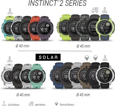 Розумний годинник Garmin Instinct 2S (відновлений) – GPS, 21 день роботи, для вузьких зап'ясть, 40+ спортивних функцій, сповіщення, аналіз сну