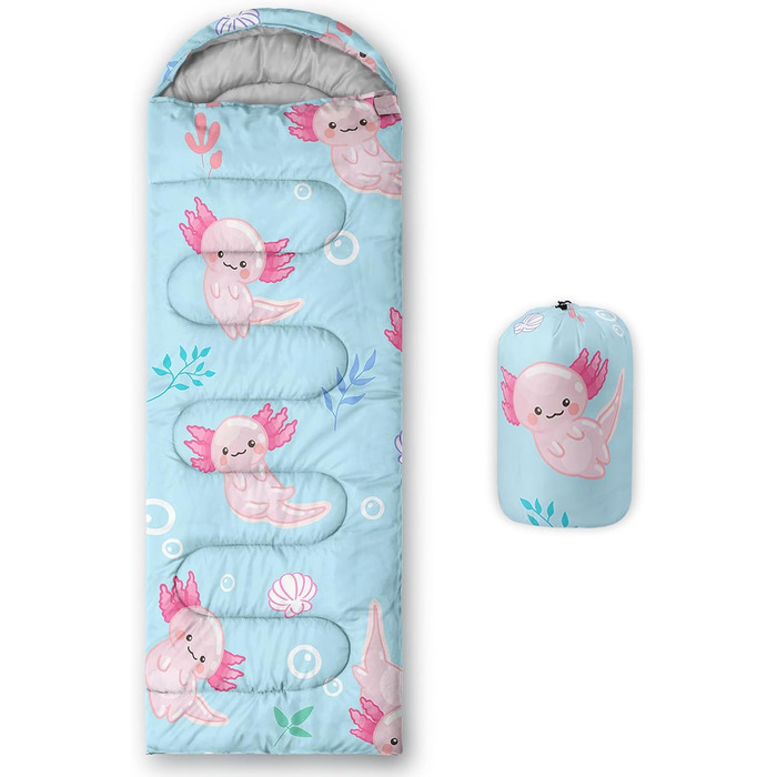 Спальні мішки QOOMO для кемпінгу, 3 сезони, для дорослих та дітей, легкі, водонепроникні, для подорожей та відпочинку на природі