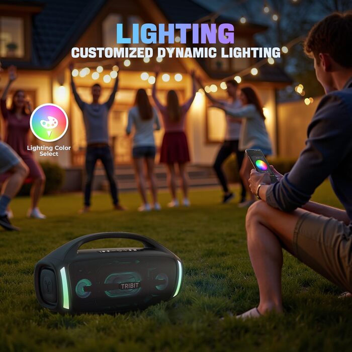 Портативна Bluetooth колонка TRIBIT StormBox Blast 2 200W IP67 - Водонепроникна, з LED, XBass, до 30 год, TWS