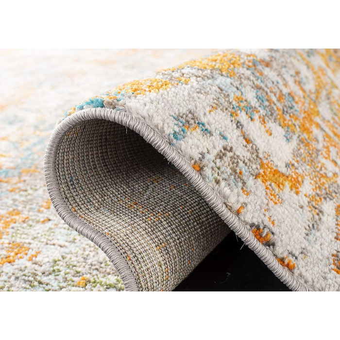 Килим Safavieh Madison для вітальні, їдальні, спальні - короткий ворс, сірий та бірюзовий, 160 x 229 см