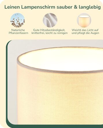 EDISHINE Настільна лампа, сучасний індустріальний дизайн, цоколь E14, вінтажний стиль, для спальні/вітальні, білий/золотий лін, золото