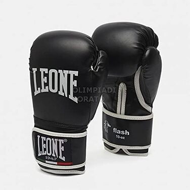 Боксерські рукавички Leone Flash-Box, чорні, унісекс, розмір 10M (жіночий)