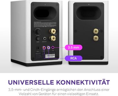 Комп'ютерні колонки NZXT Relay – 80 Вт, повний діапазон звуку, білий колір