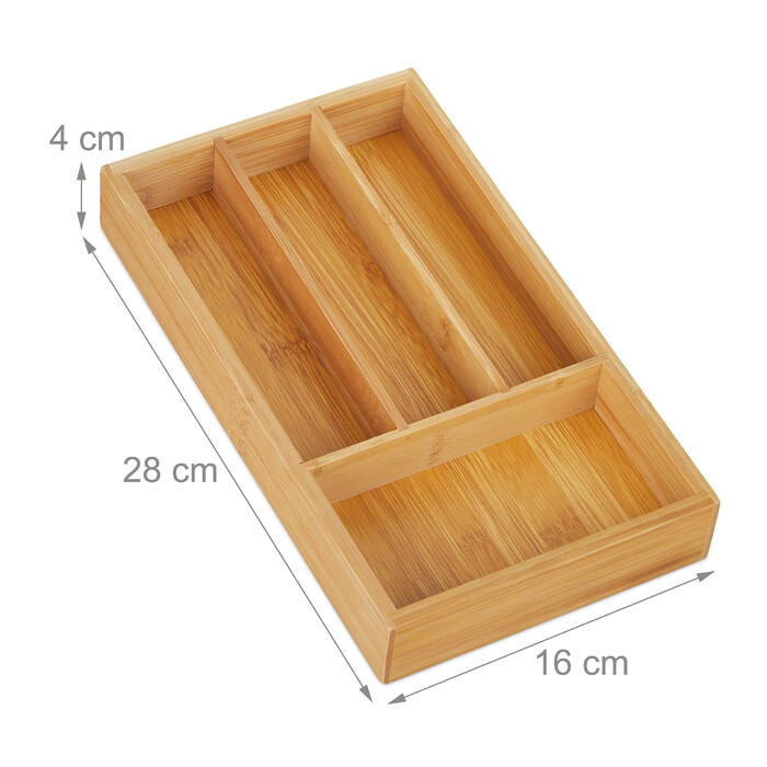 Relaxdays 4-Compartment Drawer Organizer