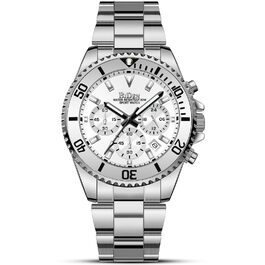 Годинник чоловічий Biden BIDEN-0163, аналоговий, кварцовий з браслетом з нержавіючої сталі (срібний)